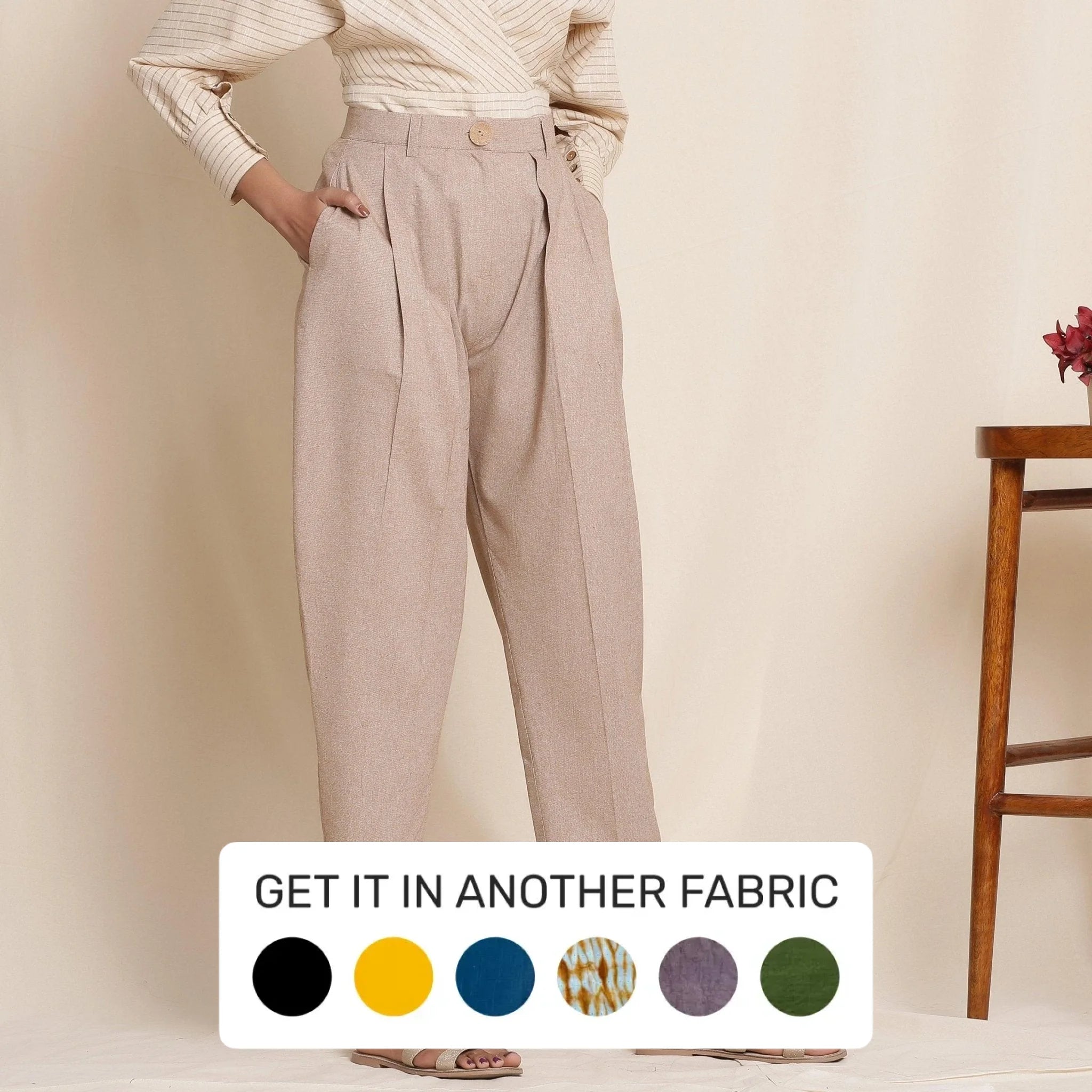 Cigarette Style Women's Printed Linen Blend Pants for Casual DaysDusk Brown Cotton High-Rise Pegged Chino Pant Cigarette Style Women's Printed Linen Blend Pants for Casual DaysDusk Brown Cotton High-Rise Pegged Chino Pant