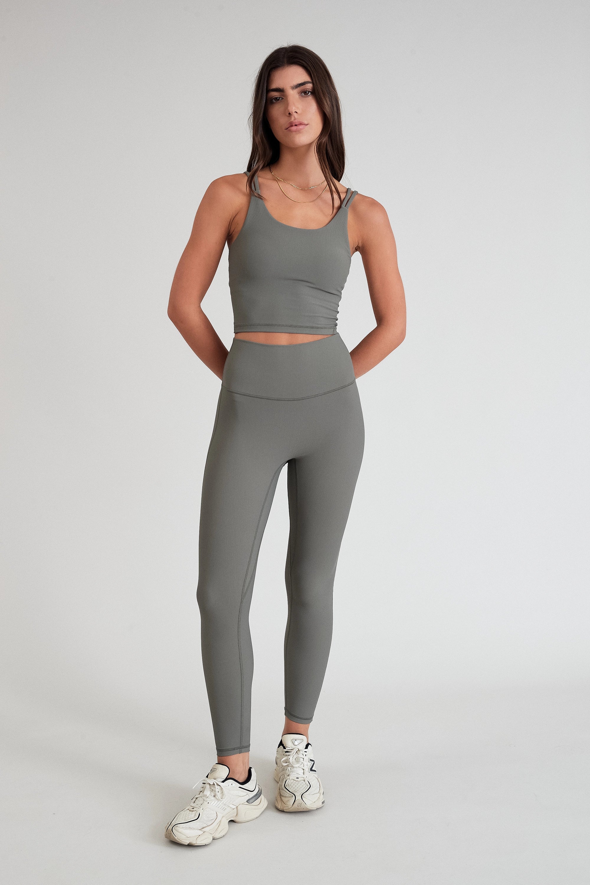 Plus Size Women's Embroidered Tight Trousers in White for a Feminine and Elegant StyleEcoRib 7/8 Legging Plus Size Women's Embroidered Tight Trousers in White for a Feminine and Elegant StyleEcoRib 7/8 Legging