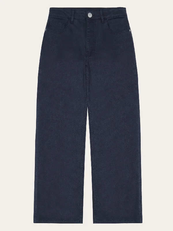 Palazzo Style Women's Printed Trousers in Bohemian PatternsGALE straight mid-rise garment dyed twill 5-pocket pants - GOTS/Vegan - Night Sky Palazzo Style Women's Printed Trousers in Bohemian PatternsGALE straight mid-rise garment dyed twill 5-pocket pants - GOTS/Vegan - Night Sky