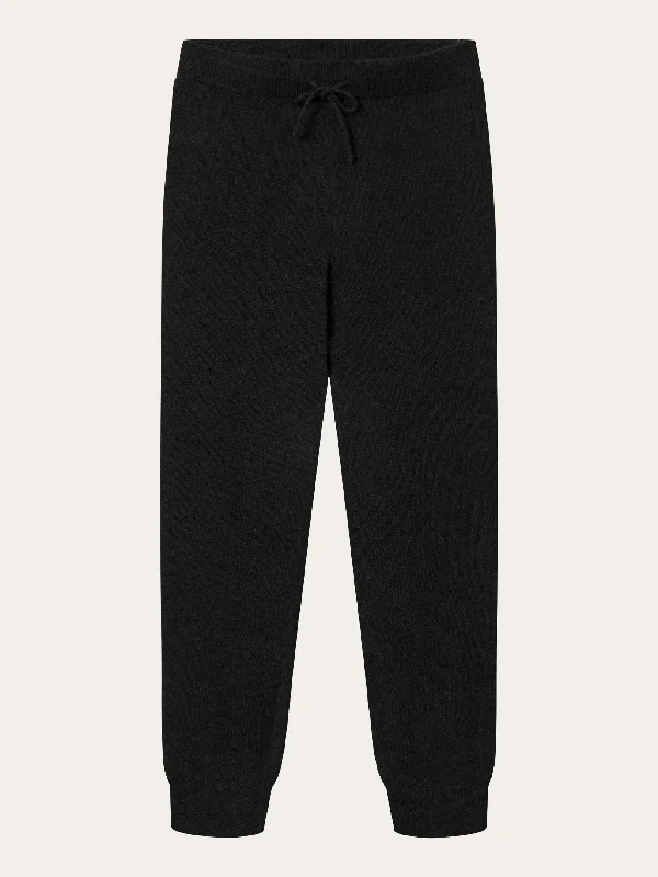 Flare Leg Women's Satin Trousers for a Glamorous Night OutJADE hybrid knitted jog pants - Black Jet Flare Leg Women's Satin Trousers for a Glamorous Night OutJADE hybrid knitted jog pants - Black Jet