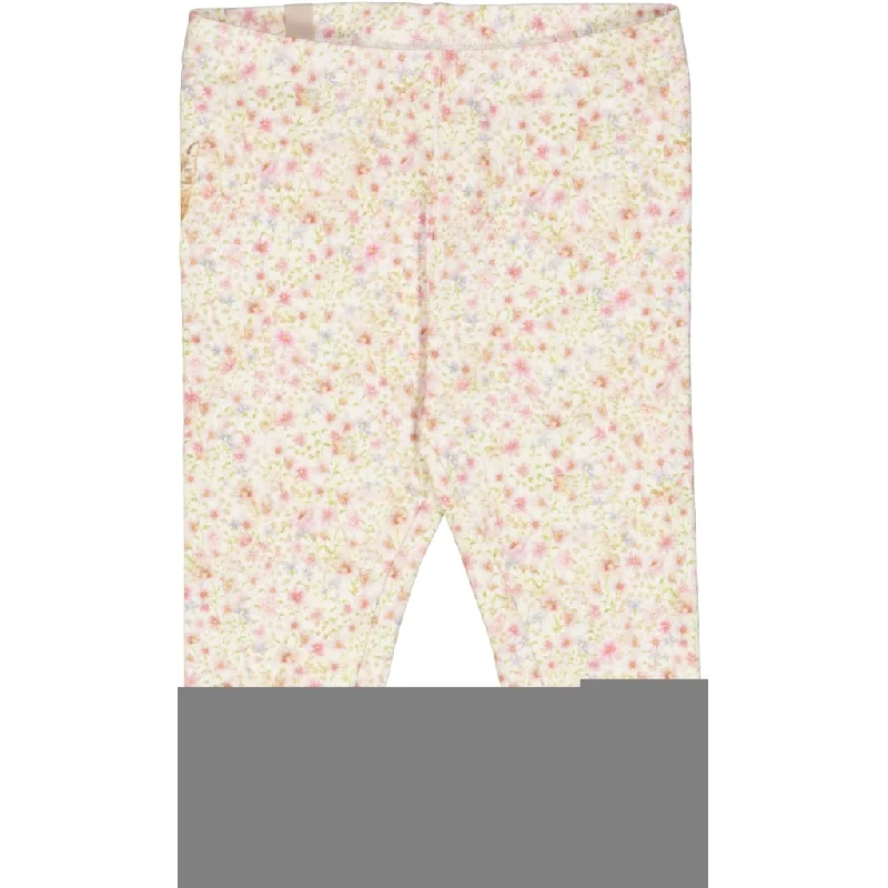 Women's High - Waisted Tight Trousers with Side Slits in Beige for a Trendy LookJersey Leggings - watercolor flowers Women's High - Waisted Tight Trousers with Side Slits in Beige for a Trendy LookJersey Leggings - watercolor flowers