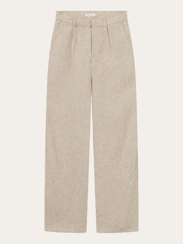 Plus Size Women's Cargo Pants with Multiple Pockets for HikingLoose natural linen pants - Light feather gray Plus Size Women's Cargo Pants with Multiple Pockets for HikingLoose natural linen pants - Light feather gray