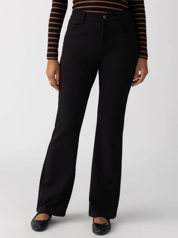 Women's Tight Trousers with Mesh Panels in Black for a Sexy and Modern AppearanceMaya Flare Standard Rise Pant Black Women's Tight Trousers with Mesh Panels in Black for a Sexy and Modern AppearanceMaya Flare Standard Rise Pant Black