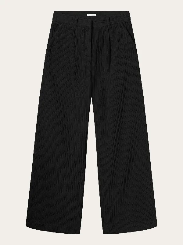 Bootcut Style Women's Stretch Denim Jeans in Dark WashPOSEY wide high-rise irregular corduroy pants - Black Jet Bootcut Style Women's Stretch Denim Jeans in Dark WashPOSEY wide high-rise irregular corduroy pants - Black Jet