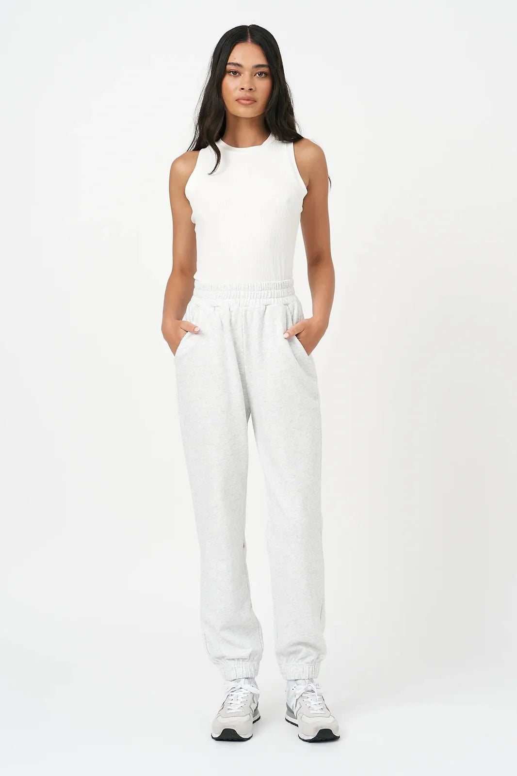 Straight - Leg Women's Vegan Leather Pants for a Chic LookRaef - brooks trackpant - white marle Straight - Leg Women's Vegan Leather Pants for a Chic LookRaef - brooks trackpant - white marle