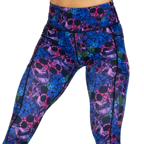 Women's Velvet Tight Trousers in Burgundy for a Luxurious and Elegant AppearanceShattered Skulls Leggings Women's Velvet Tight Trousers in Burgundy for a Luxurious and Elegant AppearanceShattered Skulls Leggings