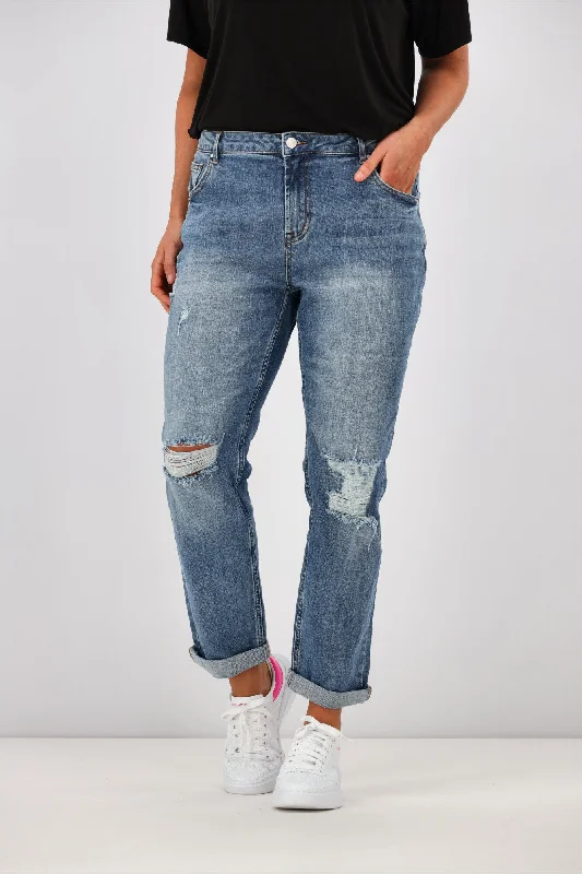 High - Waisted Women's Leather Tight Trousers in Black for a Rock - Chic LookShine On Label Adira Distressed Boyfriend Jean Mid Blue High - Waisted Women's Leather Tight Trousers in Black for a Rock - Chic LookShine On Label Adira Distressed Boyfriend Jean Mid Blue