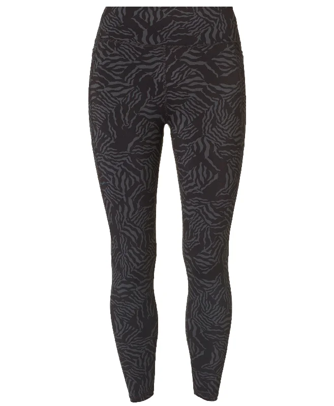 High - Waisted Women's Leather Tight Trousers in Black for a Rock - Chic LookZero Gravity 7/8 Leggings Sb918778a Blue-Abstract-Camo-P