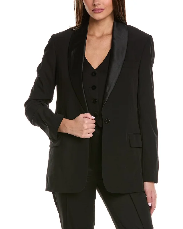 Plus Size Women's Faux Fur - Trimmed Blazers in Black for a Luxurious Look3.1 Phillip Lim Shawl Lapel Wool-Blend Blazer Plus Size Women's Faux Fur - Trimmed Blazers in Black for a Luxurious Look3.1 Phillip Lim Shawl Lapel Wool-Blend Blazer