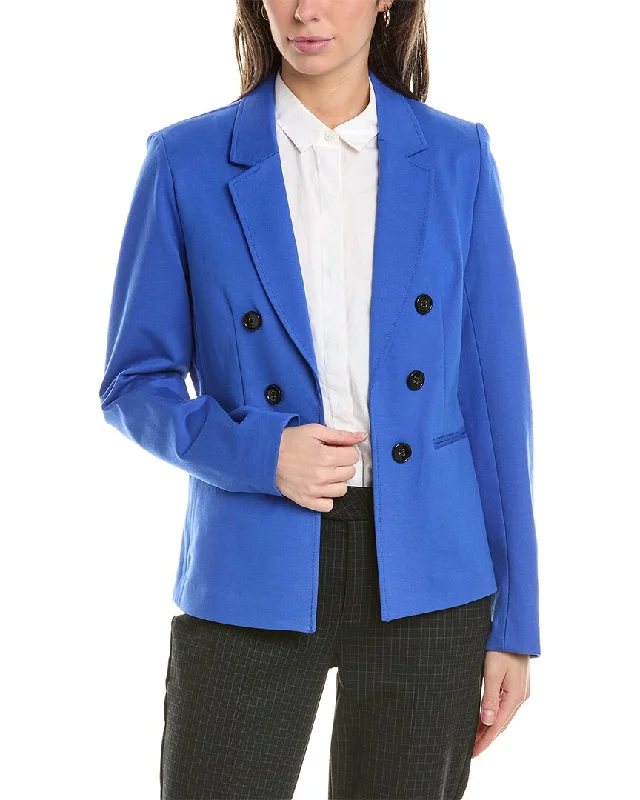 Women's Longline Linen Blazers in Pastel Colors for Summer EventsJones New York Double-Breasted Jacket Women's Longline Linen Blazers in Pastel Colors for Summer EventsJones New York Double-Breasted Jacket