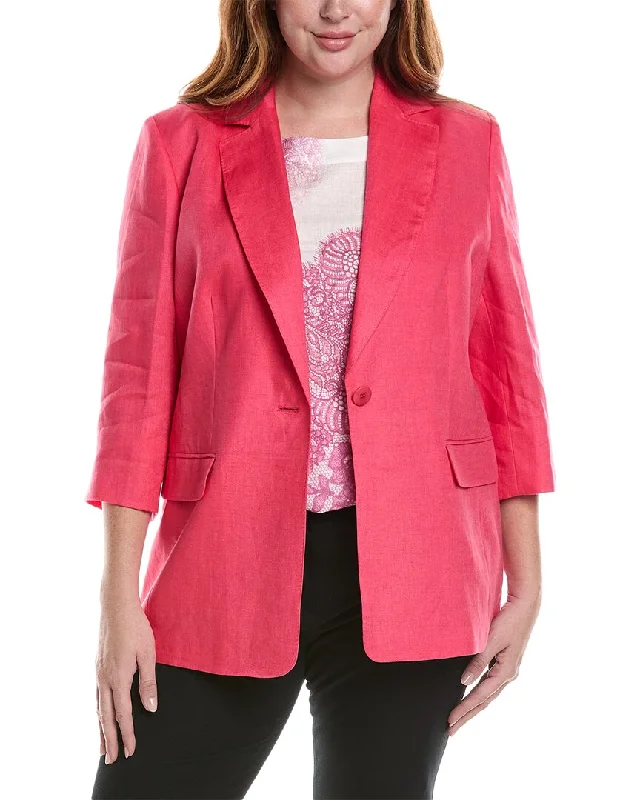 Plus Size Women's Embroidered Blazers in Floral Patterns for a Feminine TouchMarina Rinaldi Plus Caterina Linen Blazer Plus Size Women's Embroidered Blazers in Floral Patterns for a Feminine TouchMarina Rinaldi Plus Caterina Linen Blazer