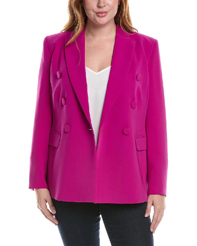 Single - Breasted Women's Tweed Blazers with Gold Buttons for a Classic LookMarina Rinaldi Plus Double-Breasted Blazer Single - Breasted Women's Tweed Blazers with Gold Buttons for a Classic LookMarina Rinaldi Plus Double-Breasted Blazer