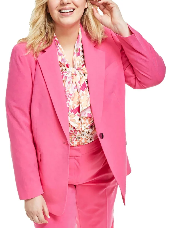 Plus Size Women's Double - Breasted Wool Blazers for Winter Office WearPlus Womens Stretch Polyester One-Button Blazer Plus Size Women's Double - Breasted Wool Blazers for Winter Office WearPlus Womens Stretch Polyester One-Button Blazer