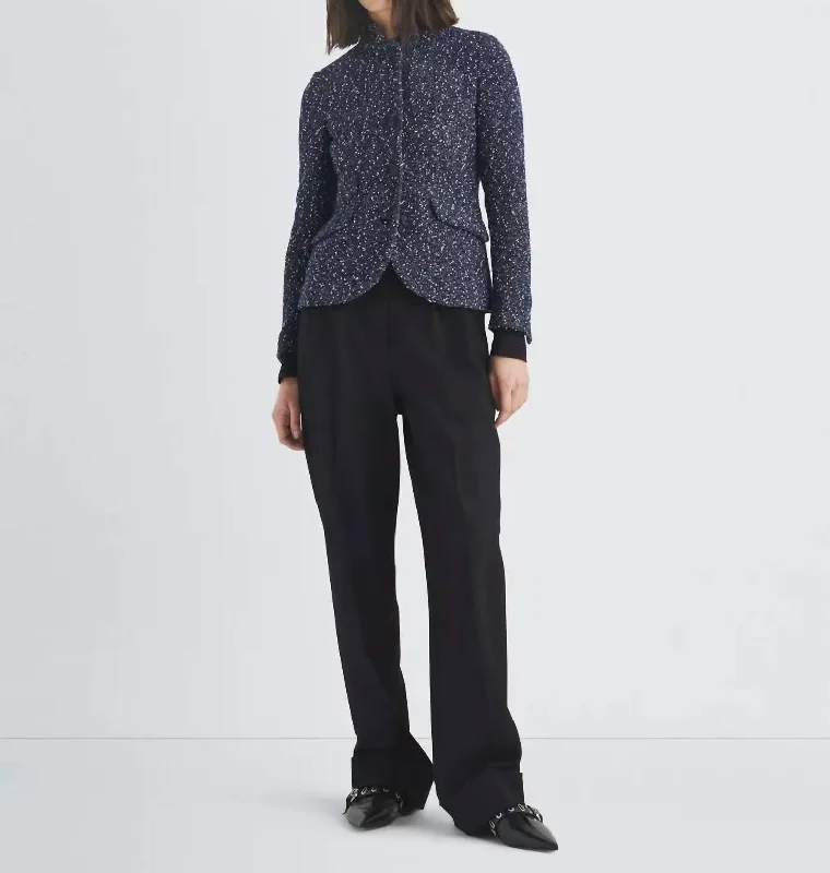 Plus Size Women's Sequin - Embellished Blazers in Silver for a Glamorous PartySlade Tweed Blazer In Blue Plus Size Women's Sequin - Embellished Blazers in Silver for a Glamorous PartySlade Tweed Blazer In Blue