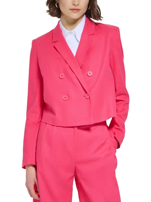 Women's Notched Lapel Blazers in Beige for a Timeless OutfitWomens Linen Blend Linen Double-Breasted Blazer Women's Notched Lapel Blazers in Beige for a Timeless OutfitWomens Linen Blend Linen Double-Breasted Blazer