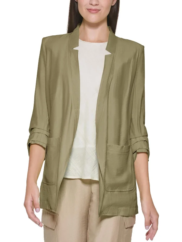 Women's Peplum Blazers in Emerald Green for a Stylish Work AttireWomens Ruched Suit Separate Open-Front Blazer Women's Peplum Blazers in Emerald Green for a Stylish Work AttireWomens Ruched Suit Separate Open-Front Blazer