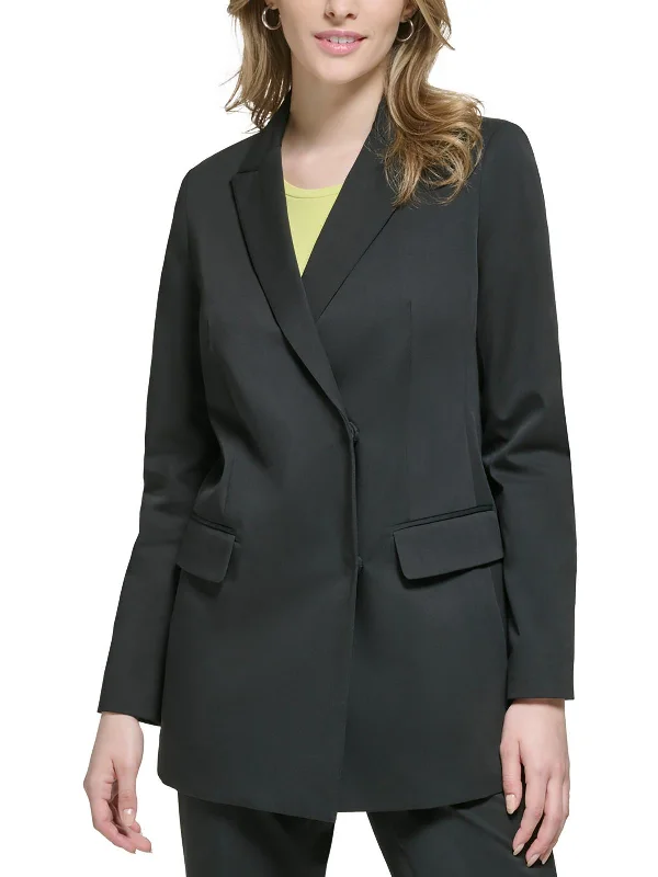 Oversized Women's Checkered Blazers in Black and White for a Trendy StyleWomens Solid Cotton Two-Button Blazer Oversized Women's Checkered Blazers in Black and White for a Trendy StyleWomens Solid Cotton Two-Button Blazer