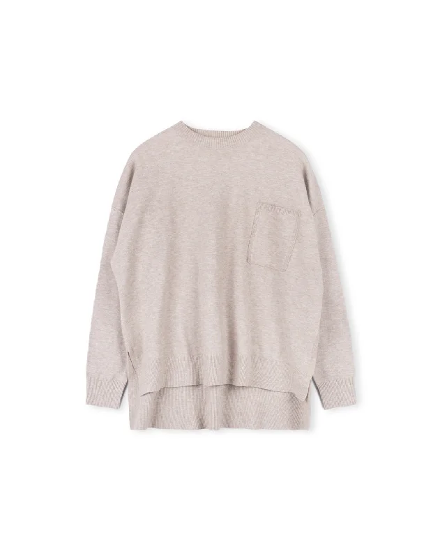 maternity women cardigan for expecting momsAlon Pocket Detailed Knit High Low Top