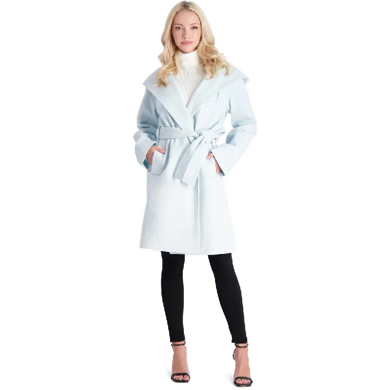 Belted women's cashmere coats in soft pastels for a luxurious feelAvec Les Filles Women's Double Breasted Twill Hooded Robe Coat Belted women's cashmere coats in soft pastels for a luxurious feelAvec Les Filles Women's Double Breasted Twill Hooded Robe Coat
