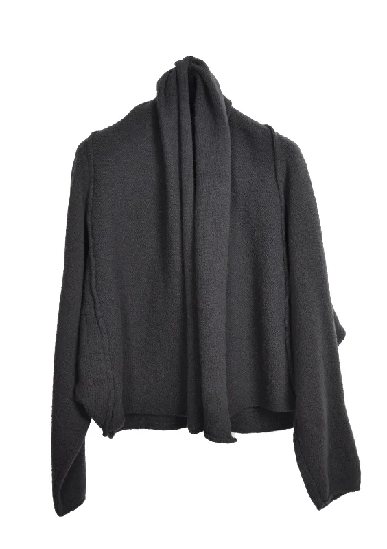 hooded women cardigan for added warmth and styleBALLOON CARDIGAN