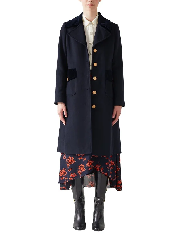 Long women's mac coats in a lightweight fabric for spring showersLk Bennett Lily Wool-Blend Coat Long women's mac coats in a lightweight fabric for spring showersLk Bennett Lily Wool-Blend Coat