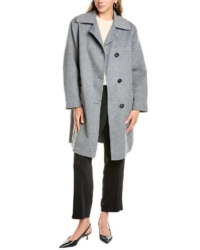 Mid - length women's down coats in a slim fit for a modern and sleek appearanceVince Wool-Blend Car Coat Mid - length women's down coats in a slim fit for a modern and sleek appearanceVince Wool-Blend Car Coat