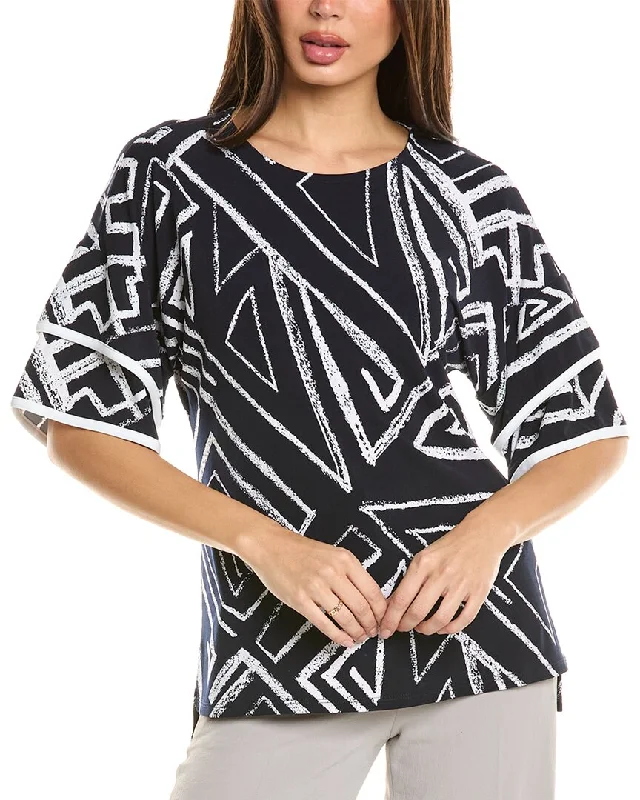 Women's long - sleeve wool coats in a houndstooth pattern for a classic charmJoseph Ribkoff Elbow Sleeve Top Women's long - sleeve wool coats in a houndstooth pattern for a classic charmJoseph Ribkoff Elbow Sleeve Top