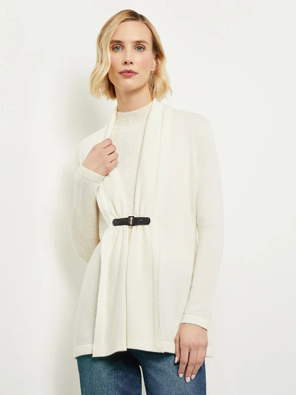oversized women cardigan for a trendy and cozy lookBuckle Detail Shawl Collar Cashmere Cardigan, Ivory oversized women cardigan for a trendy and cozy lookBuckle Detail Shawl Collar Cashmere Cardigan, Ivory