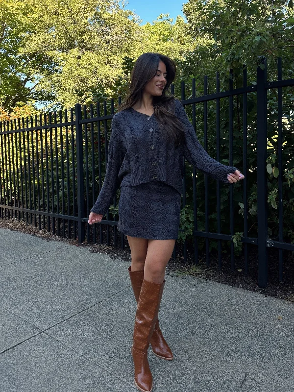 sequin embellished women cardigan for special occasionsCable Knit Charm Cardigan
