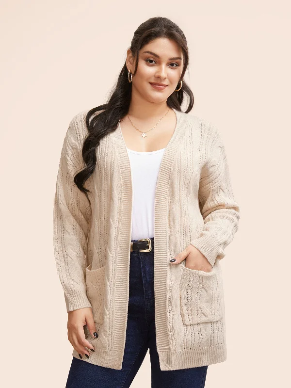 cable knit women cardigan with intricate patternsCable Knit Drop Shoulder Patch Pocket Cardigan cable knit women cardigan with intricate patternsCable Knit Drop Shoulder Patch Pocket Cardigan