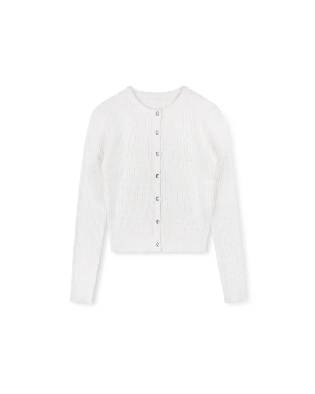 sequin embellished women cardigan for special occasionsCable Knit Solid Cardigan