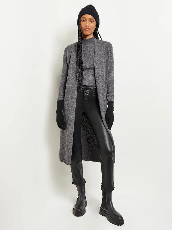 maternity women cardigan for expecting momsCashmere Maxi Duster Cardigan, Charcoal