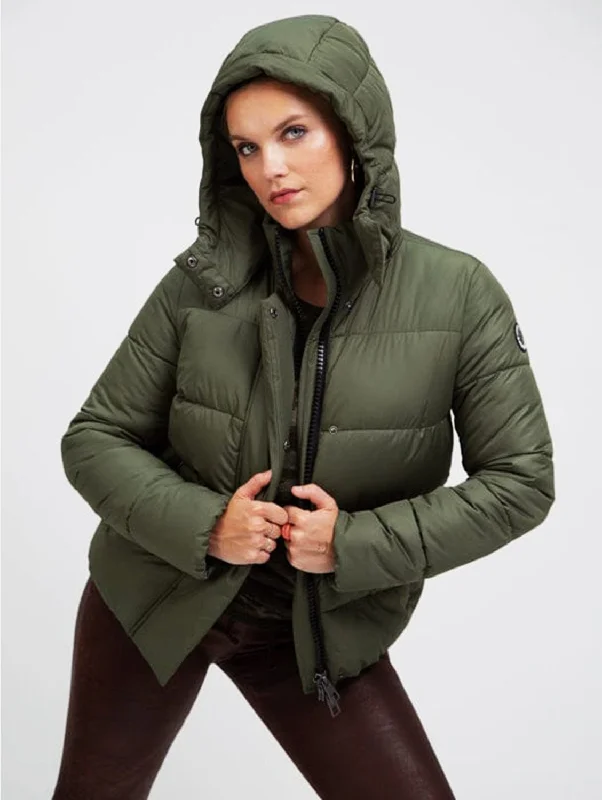 Women's longline double - breasted camel coats for a sophisticated lookColville II Recycled Vegan Puffer Jacket | Olive Green Women's longline double - breasted camel coats for a sophisticated lookColville II Recycled Vegan Puffer Jacket | Olive Green