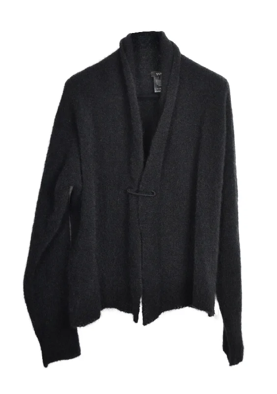 ribbed women cardigan with a classic textureCARDIGAN MOHAIR BROSSE