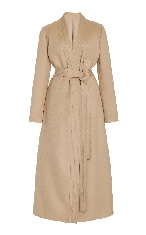 Petite women's wool blend coats with a tailored fit for a flattering silhouetteDevon Wrap Coat in Camel Winter Silk Petite women's wool blend coats with a tailored fit for a flattering silhouetteDevon Wrap Coat in Camel Winter Silk