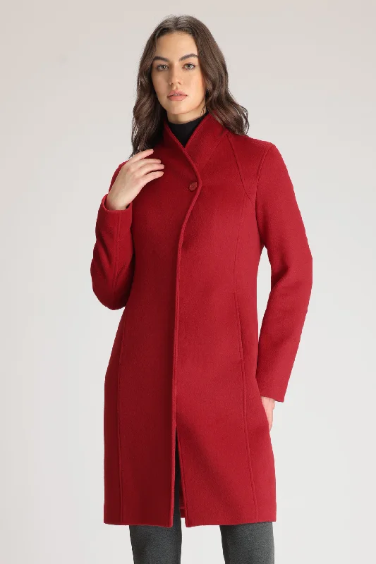 Shearling - lined women's leather coats for ultimate warmth and luxuryDRIELLE