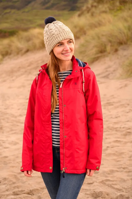 Women's waterproof parka coats with multiple pockets for practicalityEva Coat - Red