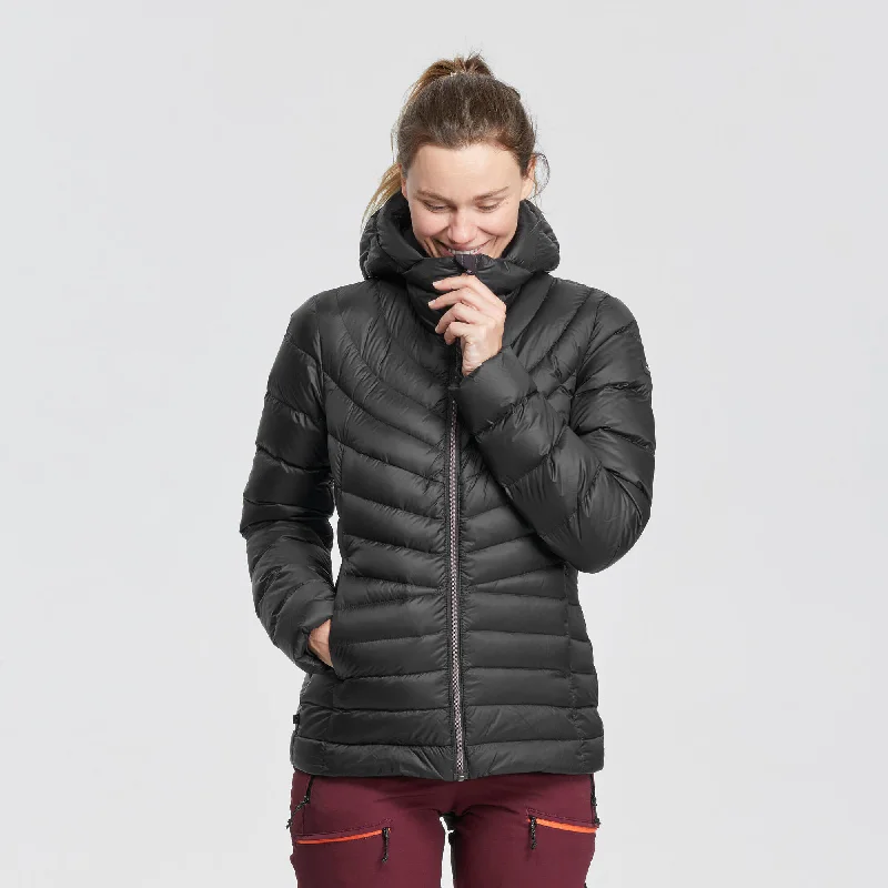 Shearling - lined women's leather coats for ultimate warmth and luxuryForclaz Women's MT500 Hooded Down Puffer Jacket Shearling - lined women's leather coats for ultimate warmth and luxuryForclaz Women's MT500 Hooded Down Puffer Jacket