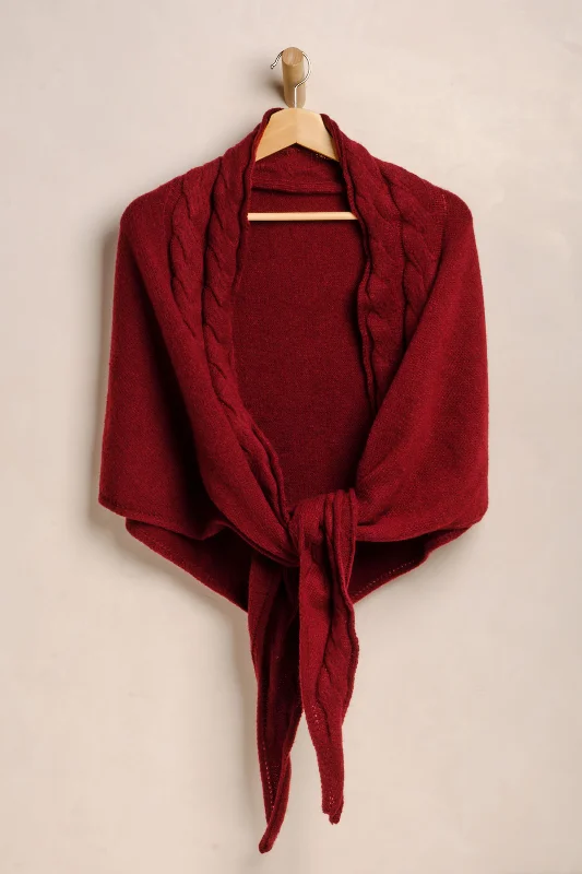 machine washable women cardigan for easy careFree People Red Coastline Cable Knit Shawl Scarf machine washable women cardigan for easy careFree People Red Coastline Cable Knit Shawl Scarf