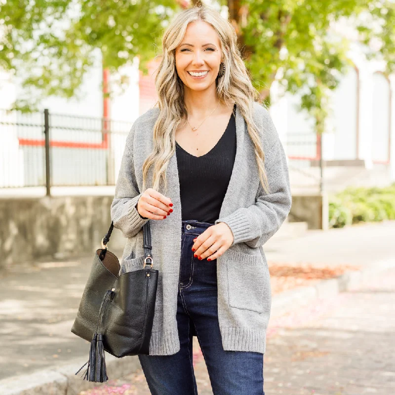 lightweight women cardigan for spring and fallGo Everywhere Cardigan, Heather Grey