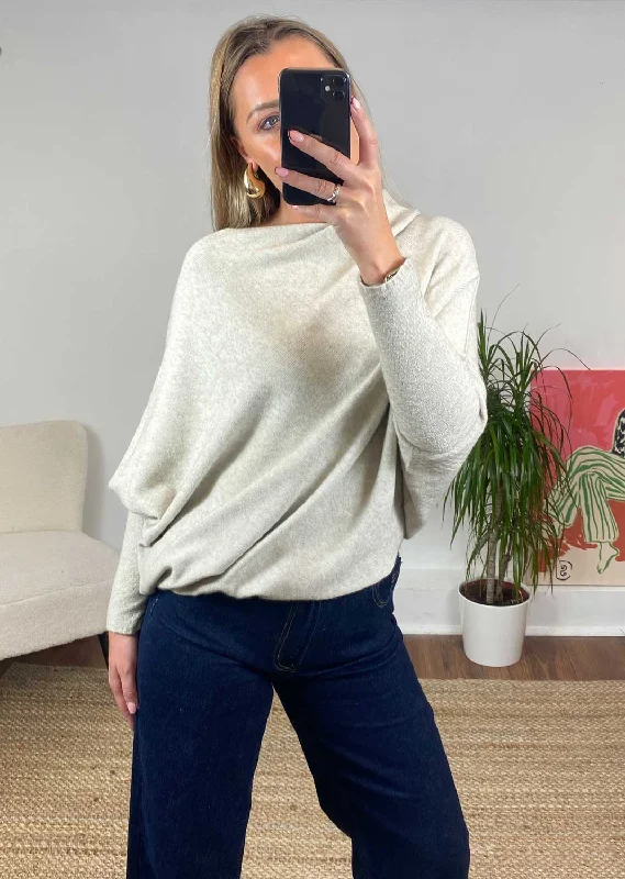 hand knitted women cardigan with artisanal charmGrace Asymmetric Knit Jumper in Beige hand knitted women cardigan with artisanal charmGrace Asymmetric Knit Jumper in Beige
