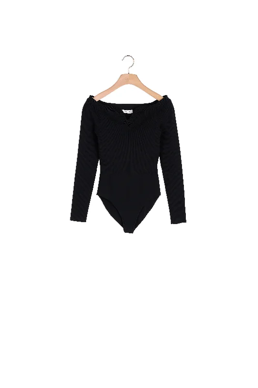 sequin embellished women cardigan for special occasionsBody en maille à encolure cœur