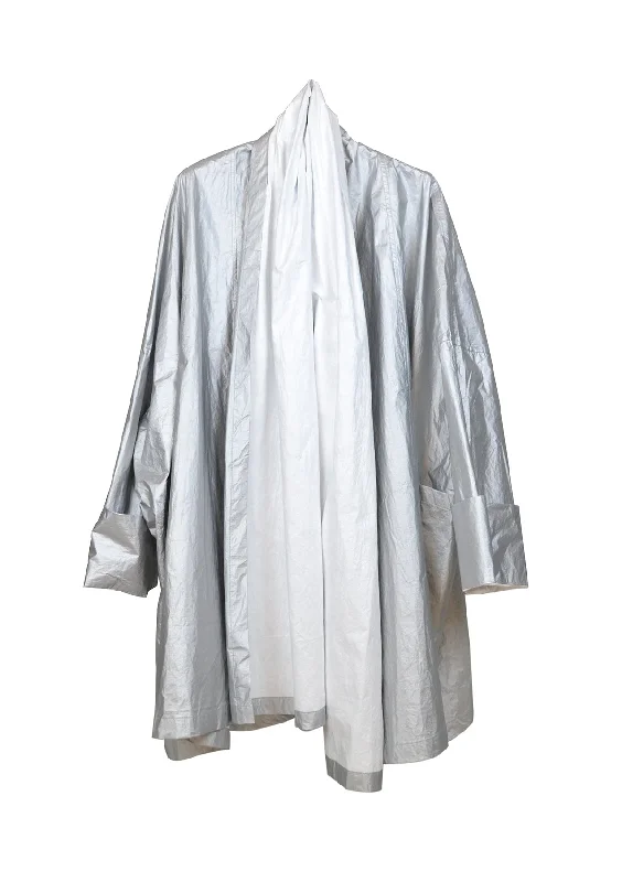 button down women cardigan with vintage buttonsHi-Tech Waterproof Flip Coat - SILVER button down women cardigan with vintage buttonsHi-Tech Waterproof Flip Coat - SILVER