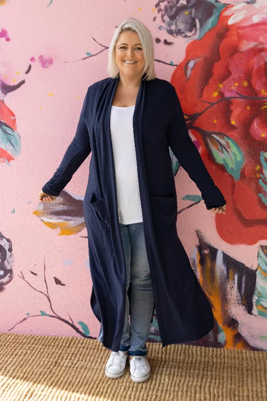organic cotton women cardigan for an eco - friendly choiceJane Cardigan in Navy
