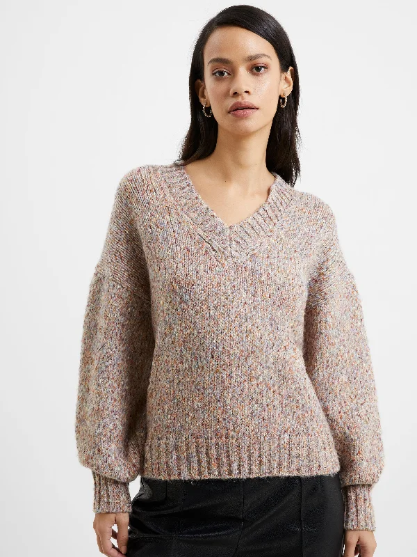 hooded women cardigan for added warmth and styleJill Recycled Marl Knit Jumper
