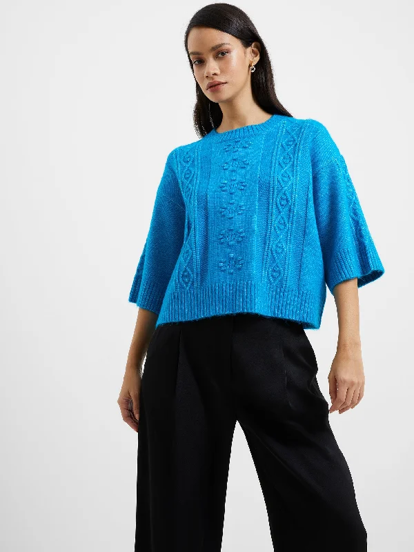 v neck women cardigan to elongate the necklineKitty Recycled Knit Jumper