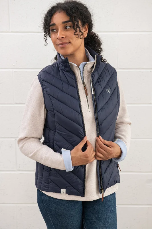 Shearling - lined women's leather coats for ultimate warmth and luxuryLaurel Gilet - Navy Blue Shearling - lined women's leather coats for ultimate warmth and luxuryLaurel Gilet - Navy Blue