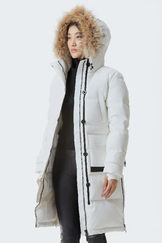 Women's longline double - breasted camel coats for a sophisticated lookSHADEL
