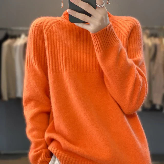 ribbed women cardigan with a classic textureMatilda - Rollkragenpullover