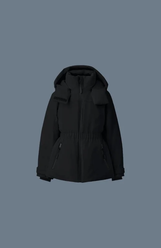 Women's waterproof parka coats with multiple pockets for practicalityMOON-T